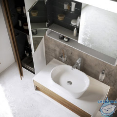  Шкаф-зеркало Ravak Step 100 см белый X000001421