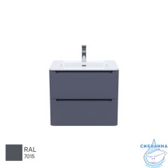 Тумба с умывальником, подвесная, 60 см, темно-серый, Edifice, IDDIS, EDI60D0i95K  подходит умыв. 0106000i28