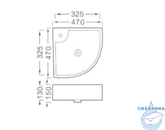 Раковина угловая 47 см Aquatek AQ5166B-00