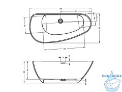 Ванна из искусственного камня Riho Granada 170х80 (белый)