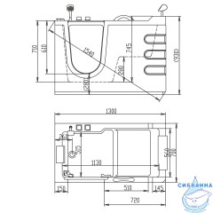 Акриловая ванна ABBER AB9000 C L