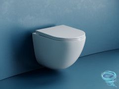 Унитаз подвесной безободковый Ceramicanova Vogue Rimless CN4008T с сиденьем быстросъемным Soft Close (микролифт)