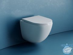 Унитаз подвесной безободковый Ceramicanova Vogue Rimless CN4008T с сиденьем быстросъемным Soft Close (микролифт)