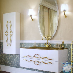 Пенал Aqwella Clarberg Due Amanti 50 DUE0505W белый, ручки золото