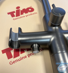 Смеситель для ванны напольный Timo Saona 2310/18Y-CR с аксессуарами (черноезолото)