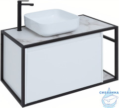 Тумба под раковину Aquanet Nova Lite Loft 90 L 261652 белый глянец