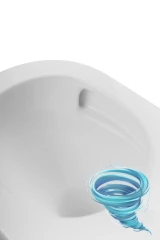 Унитаз подвесной безободковый, смыв торнадо Charus Estella Tornado CR.522.WT3.01 с сиденьем Soft Close (микролифт)