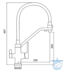 Смеситель для кухни Gappo G4317-8 (белый)