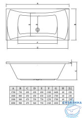Акриловая ванна C-BATH Talia 190х90 с каркасом