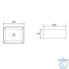 Раковина на столешницу 48 см Calypso CS1158 