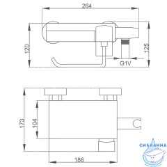 Смеситель с гигиеническим душем Gappo G7296 (хром/белый)