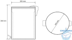Ведро для мусора Bemeta Graphit 156315013