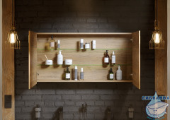 Зеркальный шкаф Aqwella Mobi 120 см дуб балтийский