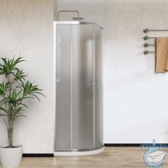 Душевое ограждение Vincea Сити 80x80 профиль хром, стекло текстурное VSQ-5CT800MT