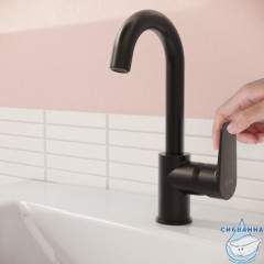 Смеситель для раковины VitrA Flow Soft A4316036EXP (черный матовый)
