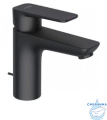 Смеситель для раковины Kludi PURE&STYLE 402903975 (с донным клапаном) (черный матовый)