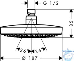 Верхний душ Hansgrohe Croma Select S 26522400