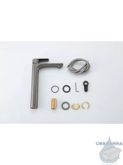 Смеситель для раковины Gappo G1048-92 (без донного клапана) (оружейная сталь)