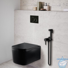 Смеситель Vincea VHFW-101MB с гигиеническим душем (черный матовый)