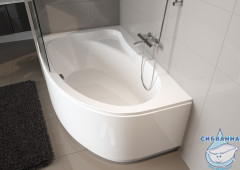 Акриловая ванна Riho Lyra 140x90 L с каркасом