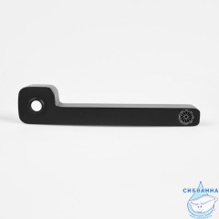 Излив для смесителя, ванна, плоский, латунь, 141 мм, поворотный, в/див, м. черный, ID, 995F14BM2SM