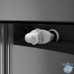 Душевое ограждение AM.PM X-Joy Twin Slide 90х90 W88E-205-090BT64 профиль черный, стекло прозрачное (c поддоном)