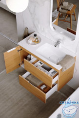 Тумба Aqwella Accent 90 c раковиной Малага 90 дуб золотой R