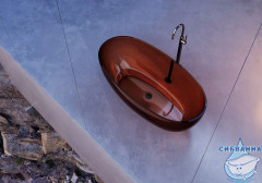 Ванна из полиэфирной смолы ABBER Kristall 170х75 AT9703Opal коричневая