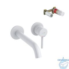  Смеситель для раковины встраиваемый  Kludi Bozz 382455376S (белый матовый)