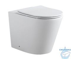 Унитаз приставной безободковый Aquanet Atago 2.0 243548 с сиденьем Soft Close (микролифт)