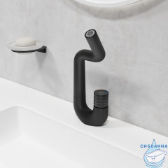 Смеситель для раковины Iddis Twist TWIBLBTi01 (черный матовый)