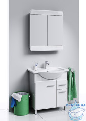 Шкаф-зеркало Aqwella Classic Корсика 75 белый глянец