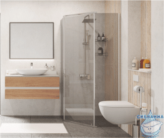 Душевое ограждение Wasserkraft Leine 90x90 35P11 профиль хром, стекло прозрачный (без поддона)