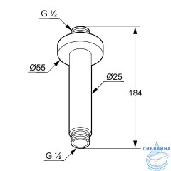 Держатель верхнего душа Kludi A-QA 6651505