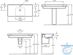 Мебельная раковина Jacob Delafon Odeon Up 105 см E4731-00