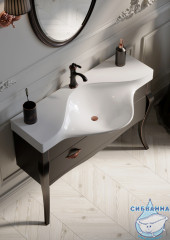 Тумба Aqwella Clarberg Borgia 110 с раковиной Brodway 110 черный