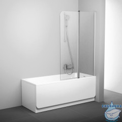 Шторка для ванны Ravak 10CVS2 100 профиль белый, стекло прозрачное, левая