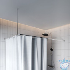 Угловой карниз для ванной комнаты, 90-180 см, глянц. хром, Elegante, IDDIS, 050A200I14