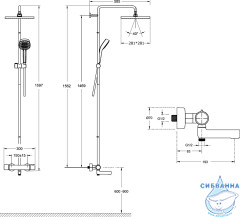 Душевая система Jacob Delafon Atom 250 1 режим E26237-CP (хром)