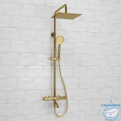 Душевая система Wasserkraft 250 1 режим A188.256.207.PG Thermo (золото глянцевое)