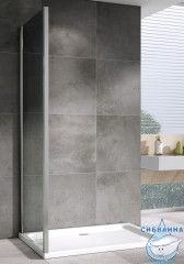 Боковая стенка ABBER Schwarzer Diamant S50 профиль хром, стекло прозрачное