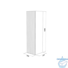 Пенал подвесной Iddis Bild 32 см, белый матовый BIL30W0i97