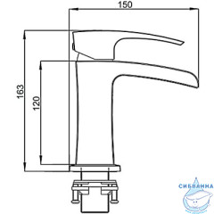 Смеситель для раковины Gappo G1007-20 (без донного клапана) (хром)