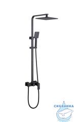 Душевая стойка ABBER Daheim AF8220BL без излива, черный матовый