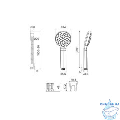 Лейка для душа Iddis Buena 95 1 режим BUE1FW0i16 (белый матовый)