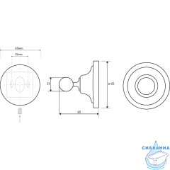 Крючок Bemeta Retro 144206138