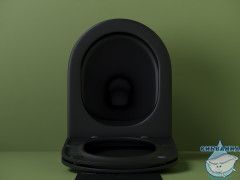 Унитаз подвесной безободковый Ceramicanova Ulma Rimless CN4006MB с сиденьем быстросъемным Soft Close (микролифт)