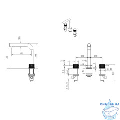 Смеситель ABBER Emotion 316 AF8808BST для раковины, брашированная сталь