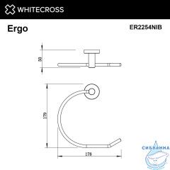 Полотенцедержатель кольцо WHITECROSS Ergo ER2254NIB (брашированный никель)