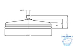 Верхний душ Jacob Delafon Katalyst E13694-CP